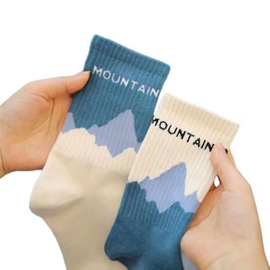 1 пара женских и мужских спортивных носков средней длины, асимметричные полосатые носки в стиле хип-хоп, скейтборд, дышащие высокоэластичные носки для пар