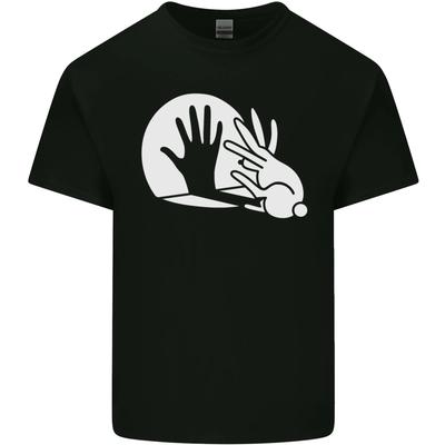 Rabbit Hand Shadow Funny Silhouette Kids T-Shirt Childrens