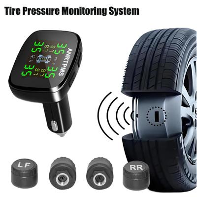 Беспроводная автомобильная система контроля давления в шинах TPMS с 4 внешними датчиками, цветной дисплей, USB-выход для RV, внедорожника, минивэна, грузовика, седана