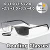 Классические квадратные фотохромные мультифокальные очки для чтения Ультралегкие с защитой от синего света Очки для пресбиопии от 0 до +4.0