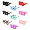 Soft Fluffy Plush Sunglasses Oversized Novelty Glasses Trendy Winter Shades for Women