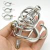 Manyjoy Stainless Steel Chastity Cage Device Ergonomic Design Cock Cage Penis Lock Cock Ring Chastity Belt Sex Toy Adult Game