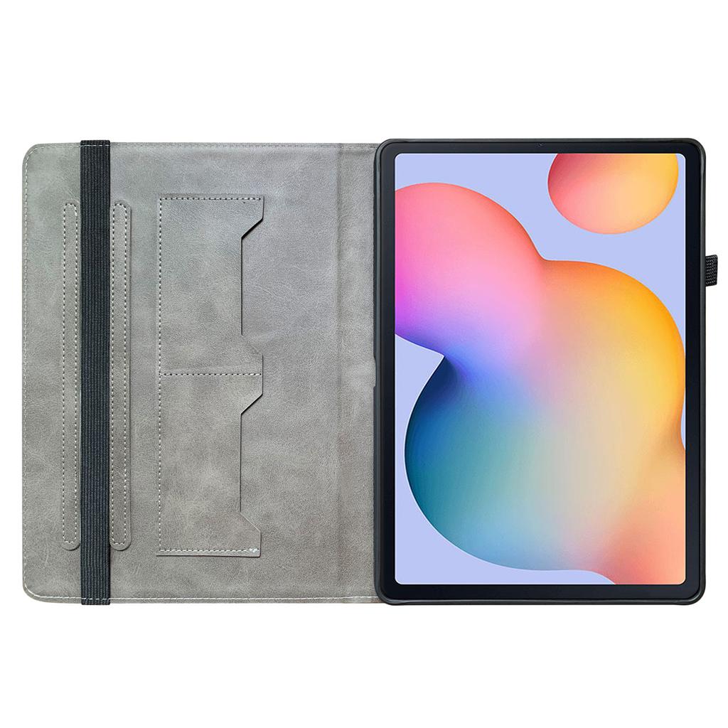 Чехол из искусственной кожи для планшета Samsung Galaxy Tab S6 Lite (2024)-11 стилей! Прочный, с 2 слотами для подставки, держателем для карандашей и слотами для карт, гибкая задняя крышка из ТПУ