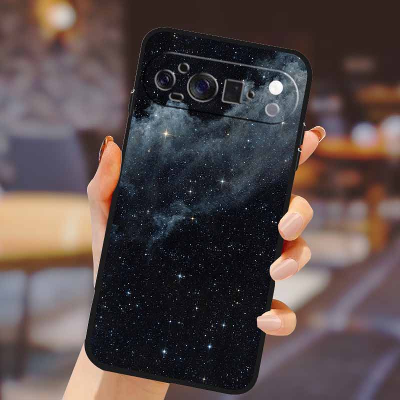 Для Google Pixel 10 Pro XL Чехол Силиконовый ТПУ Чехол для Телефона для Pixel10 Pro XL Цветы Подарок Пара Черный Задняя Сторона Мягкий Защитный Чехлы