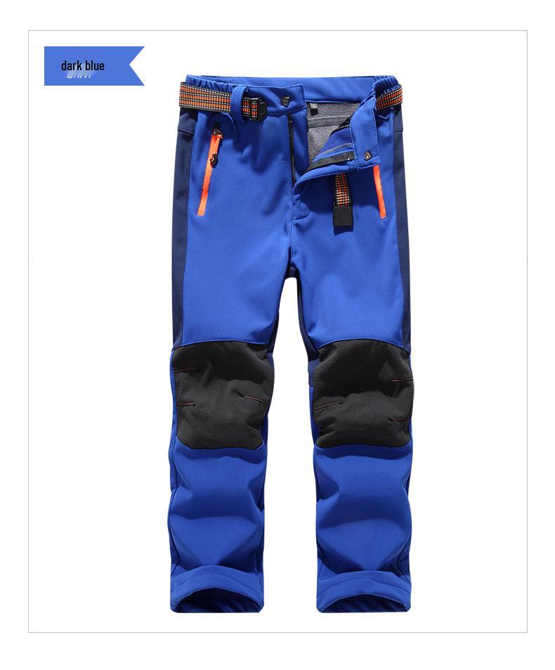 Children's Windproof, Waterproof, Warm Ski Pants for Boys & Girls - Plain Design for Older Kids