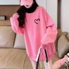 Navava Heart Two In One Turtleneck Long Sleeve Sweatshirt Nt2133