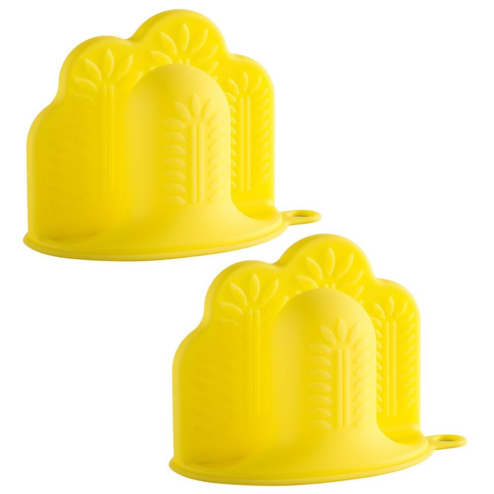 Color-changing Oven Mitts Non-slip Kitchen Hand Clamps Silicone Insulation Gloves Barbecue
