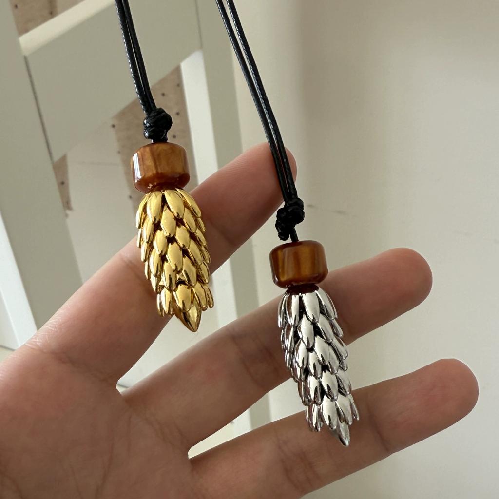 Metal Flower Pinecone Long Necklaces For Women Niche Fashion New Sweater Rope Chain Jewelry Accessory Gift Party