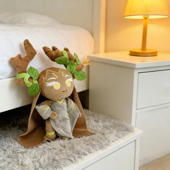 Плюшевая игрушка Shadow Milk Cookie Мягкая набивная фигурка из Cookie Run Обнимаемая коллекционная кукла Подарок для снятия стресса для фанатов Детей