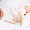 Silicone Kitchenware Cooking Utensils Set Non-stick Cookware Spatula Shovel Egg Beaters Wooden Handle Kitchen Cooking Tool Set