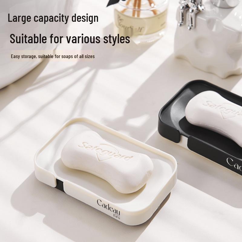 Двухслойная мыльница для ванной комнаты в общежитии - Настольное хранение и дренажный контейнер