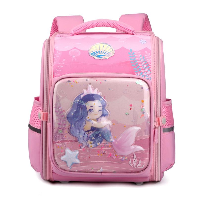 Large Capacity Lightweight Nylon School Backpack With Fun Cartoon Design For Boys And Girls