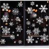 Christmas White Gold Snowflake Sticker Decoration Glass Window Kids Room Christmas Wall Stickers Home Decals Decoration New Year