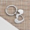 Creative Heart-shaped Ornament Key Holder Smooth Stainless Steel Fashionable Keychains for Woman Bag Ornament