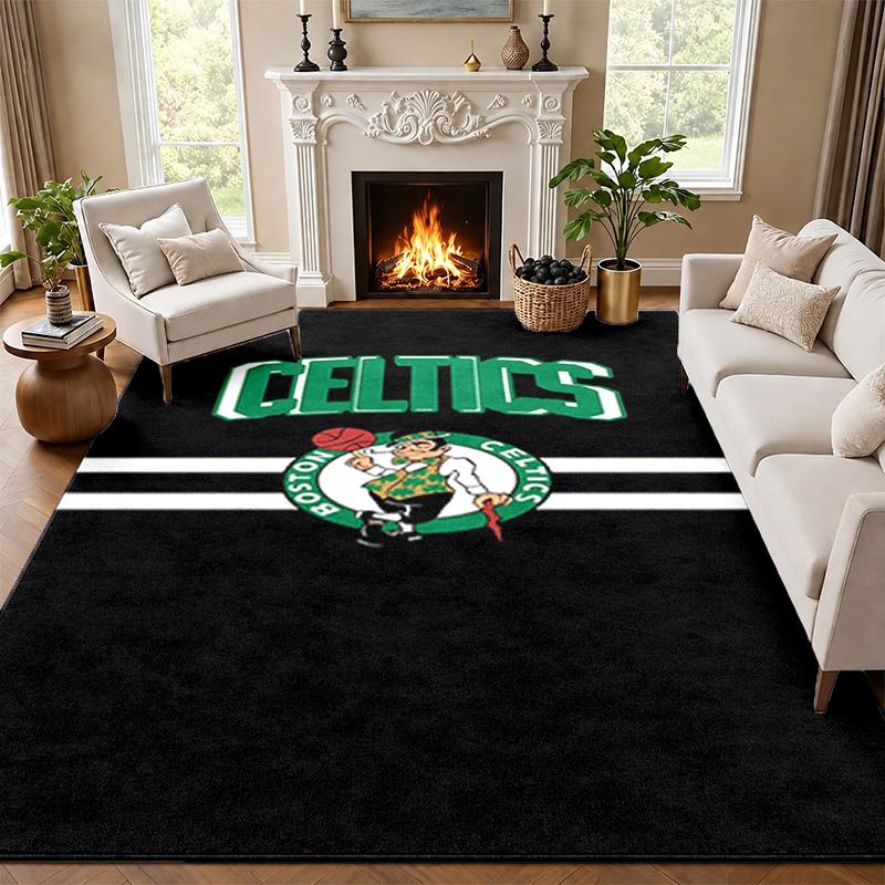 Boston Celtics Carpet Door Mat for Living Room or Bedroom Protective Mat Under Chair Office Decoration Christmas Gift Birthday Present