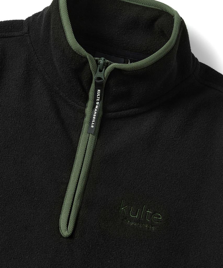 KULTE Classic Logo Fleece Half-Zip Crewneck Black