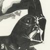 Sketch Darth Vader Framed Canvas Print