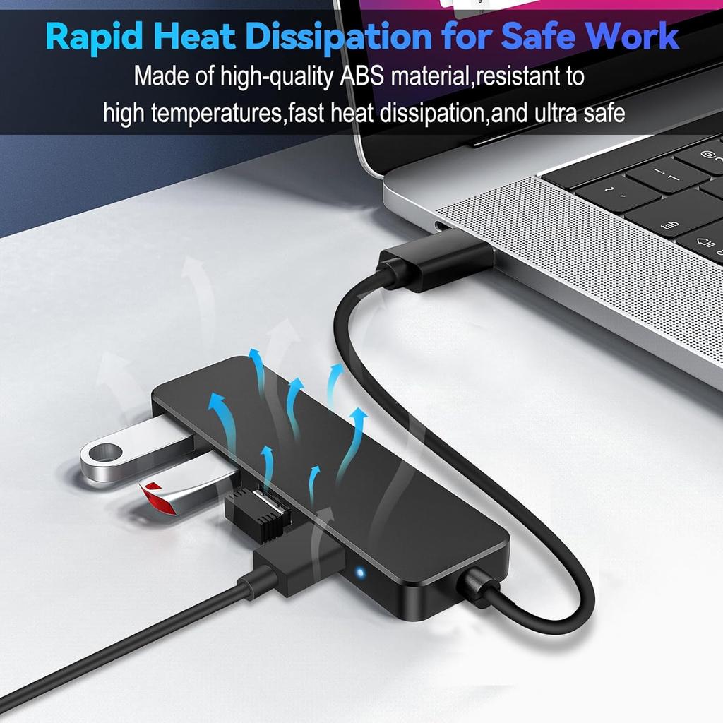 SYONG USB 3.0 and Usb 2.0,Plug and Play USB Splitter for Laptop, PC, MacBook, Mac Pro, Mac Mini, IMac, Black Plastic USB HUB