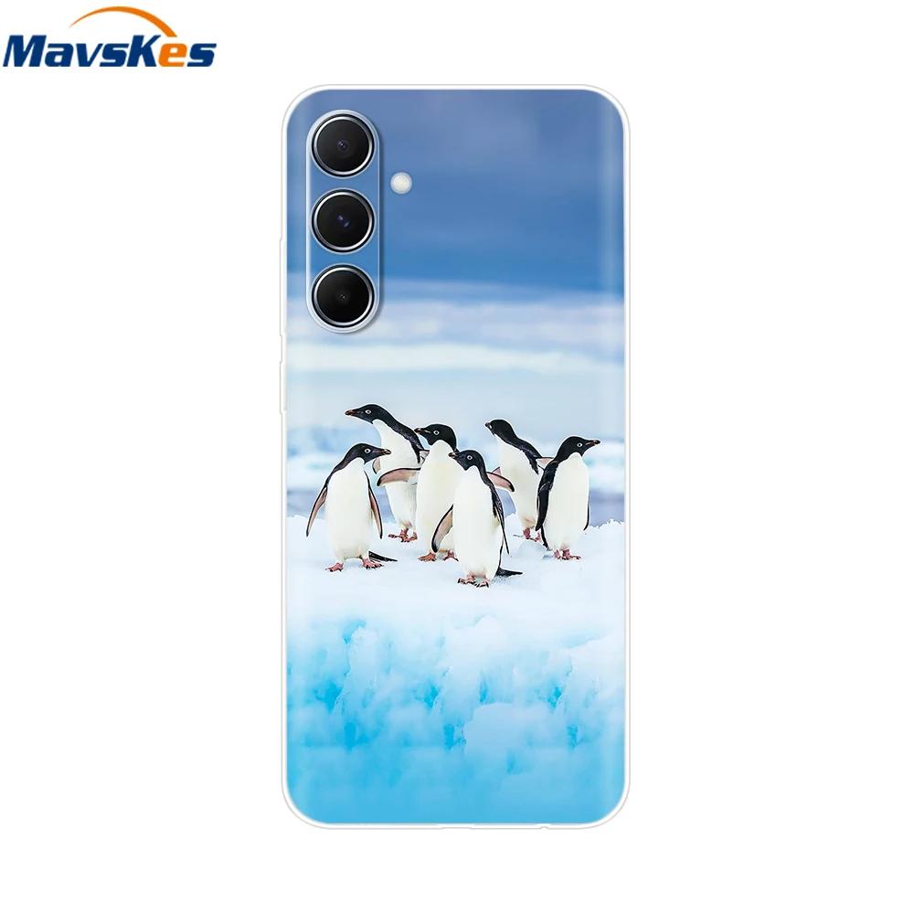 Чехол для Samsung Galaxy M35 M55 Милый Цветок Мягкий Силиконовый Задний Чехол для Coque Samsung M 55 M 35 5G Чехол для Телефона Fundas Чехлы