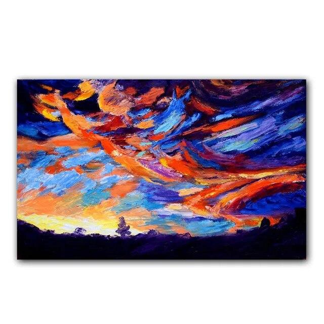 Всемирно известный уличный пейзаж, холст, картины, ночная сцена, холст, картина, европейская картина маслом, печать для декора стен гостиной, без рамки