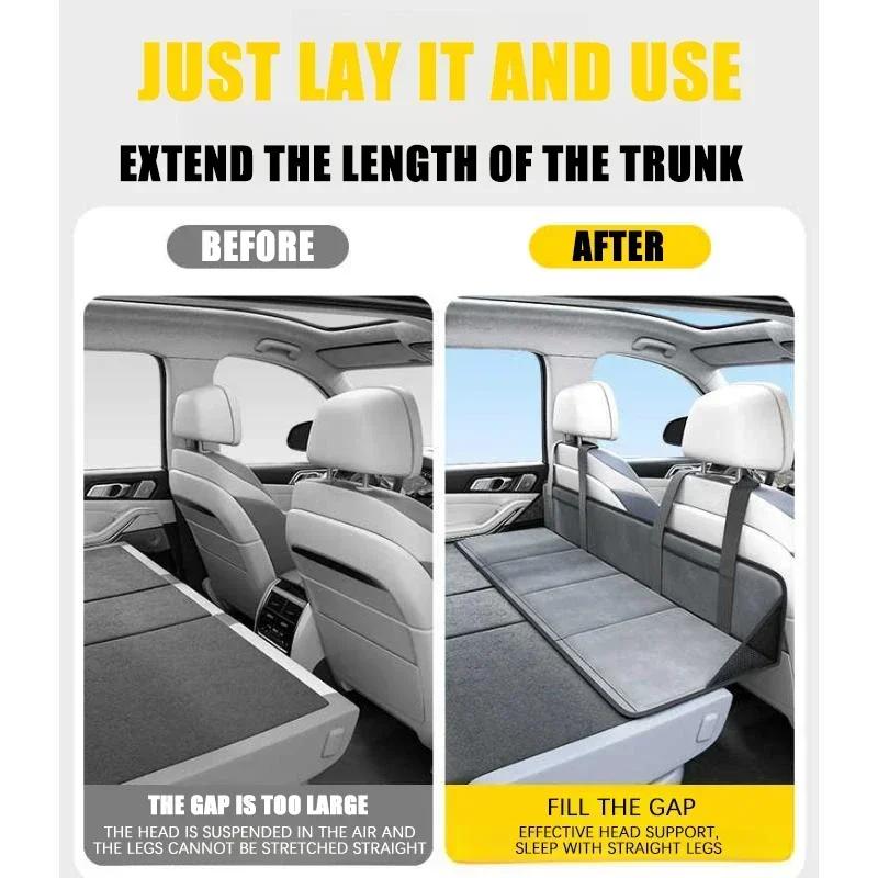 Car Rear Seat Mattress Extension Plate Back Seat Trunk Extender Portable Back Seat Trunk Extender Foldable Car Back Seat Folding
