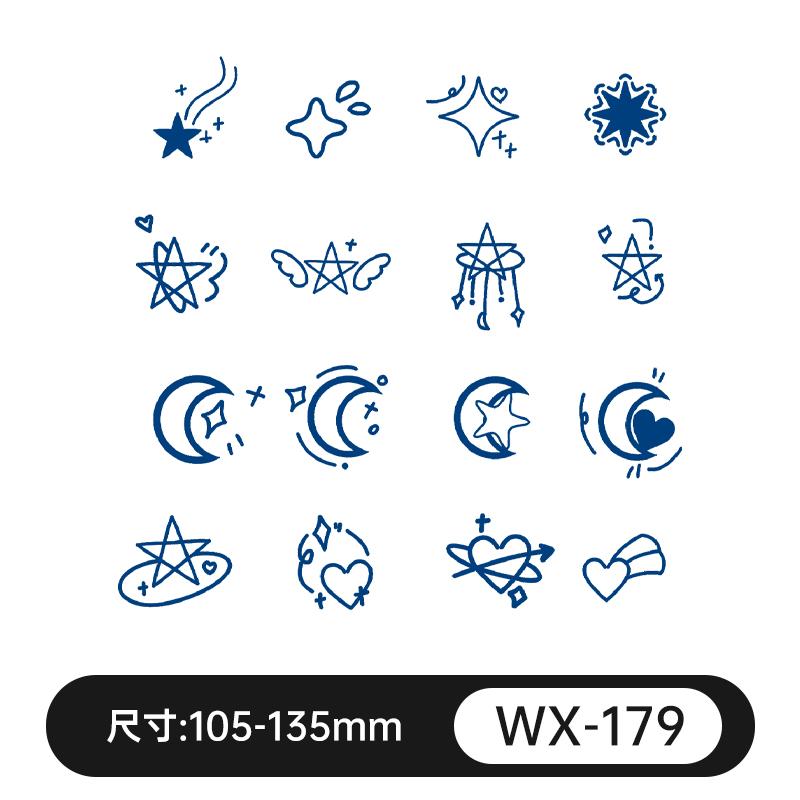 Bxtats Custom Herbal Genipin Juice Ink Tattoo Symbols Minimalism Fingers Tattoos Last 1-2 Weeks Semi Permanent Tattoo Stickers