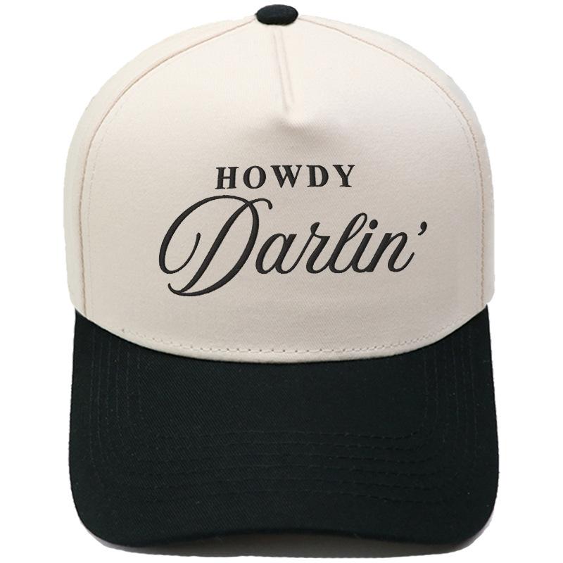 Howdy Darlin 'Embroidered Truck Driver Hat Fun Color Matching Baseball Cap Outdoor Shade Dad Hat