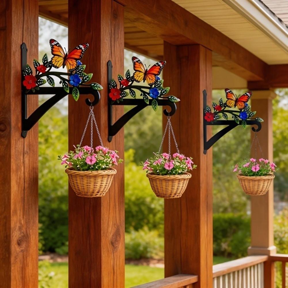 Rust-Proof Hanging Bracket Colorful Metal Decorative Rack Beautiful Wall Hook Corridor