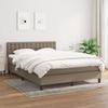 VidaXL Divan Bed with Mattress Taupe 140x190 Cm Fabric 3140373