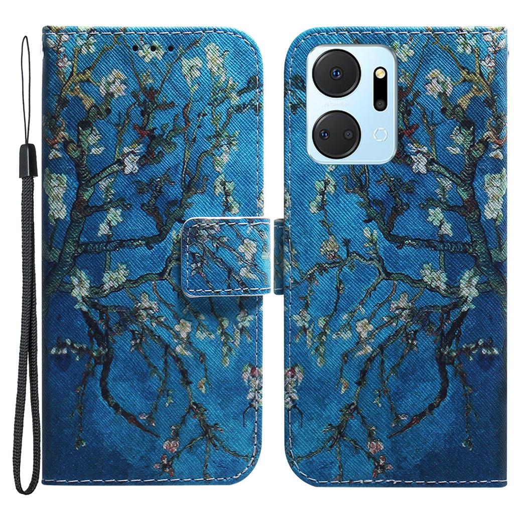 Защитный чехол для Honor X7a 5G из ПУ кожи, откидная обложка-фолио, чехол-кошелек для телефона