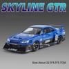 1:24 Skyline Gtr R34 Модель Суперкара Игрушка Сплав Литье под Давлением Амортизация Двери Открываются Оттянуть Назад Симуляция Спортивных Машин Для Друзей