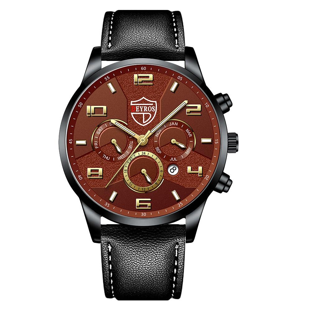Men'S Fashion Watch Luminous Stainless Steel Men'S Business Calendar Quartz Watch