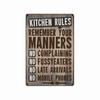 Mfoever Tin BBQ RULES Tin Sign Poster Vintage Wall Posters Metal Sign Decorative Wall Plate Kitchen Plaque Metal Vintage Decor Accessories