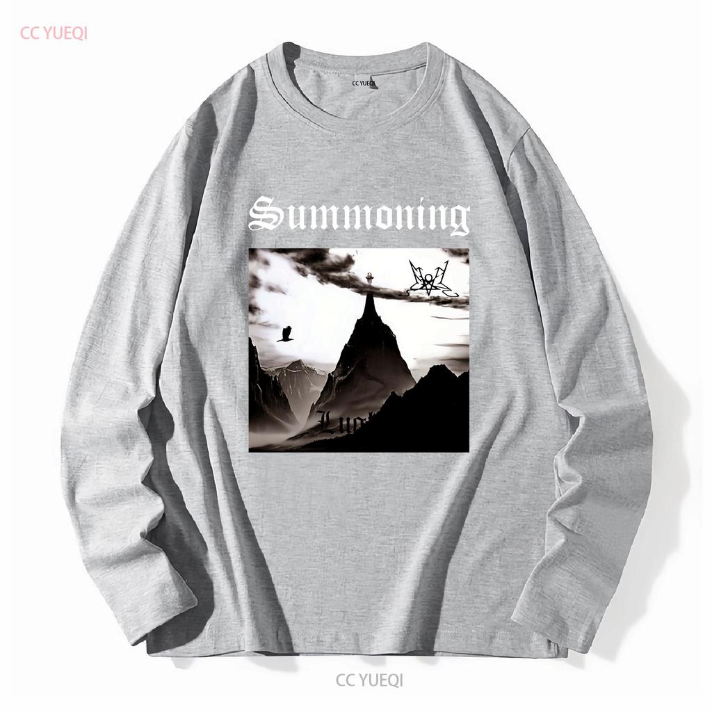 ВИНТАЖНАЯ черная футболка группы Summoning Все размеры от S до 345XL 1F1775 с длинным или коротким рукавом винтажная Постиранная Универсальная Немного