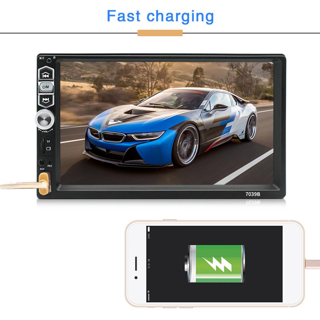 Модернизированная мультимедийная автомобильная стереосистема с ЖК-дисплеем, совместимым с Bluetooth, аудиосистемой и функцией громкой связи, встроенным микрофоном и пультом дистанционного управления