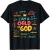 Я дитя Божье Христианская Ретро Футболка Вера Иисус Подарок Футболка Христианская Летняя С Круглым Вырезом С Коротким Рукавом Женская Одежда Y2K