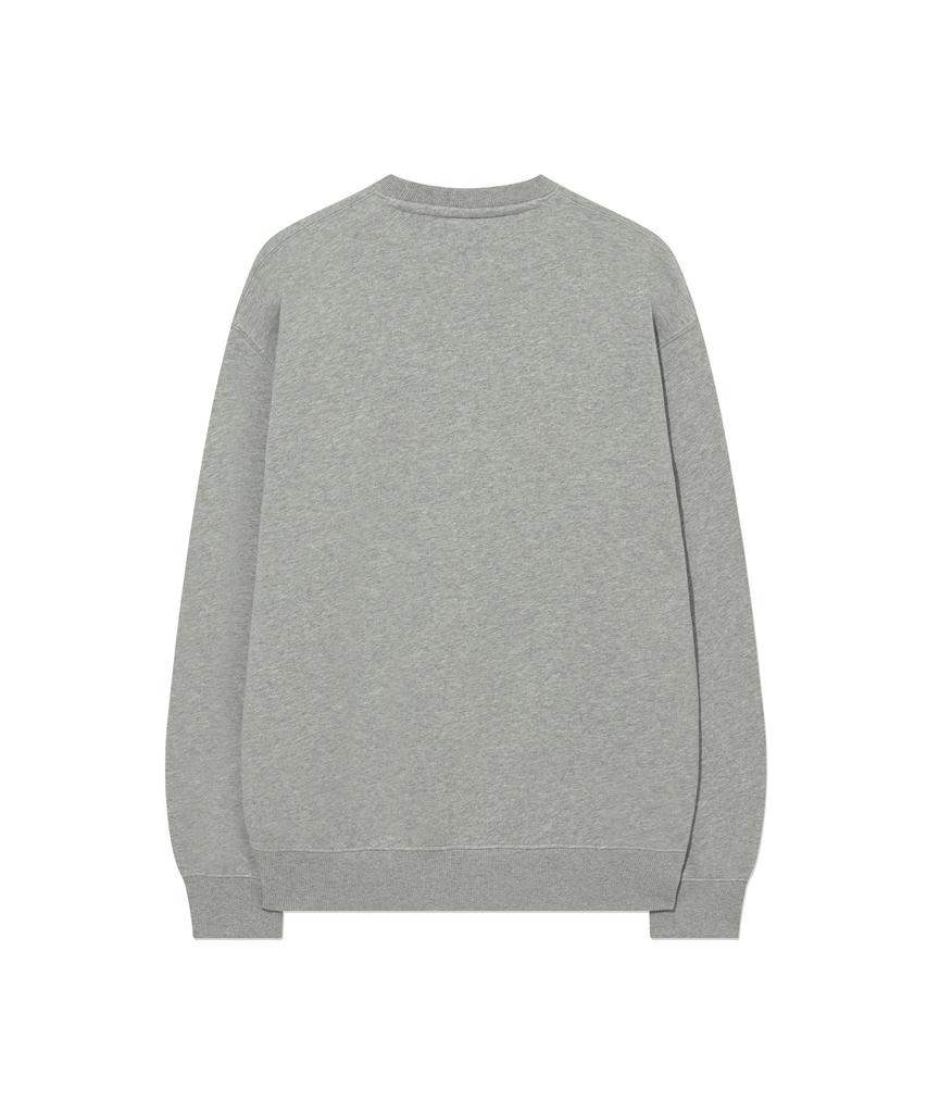 COVERNAT Center Logo Sweatshirt Melange Gray