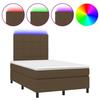 Maison Exclusive - Sommier à lattes de lit matelas et LED Marron foncé 120x200 cm