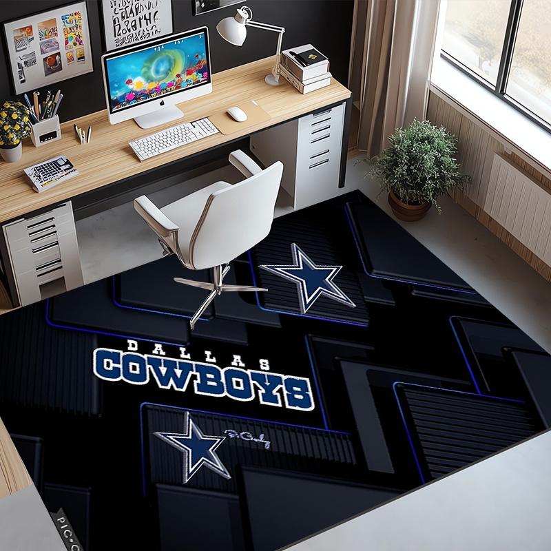 Dallas Cowboys Pattern Rug, Indoor/Outdoor Mat, for Picnic, Gameroom, Bedroom, Office, Living Room, Home Decor Carpet, Birthday Gift