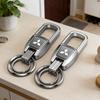 Metal Alloy Car Logo Key Chain Holder for Mitsubishi RALLIART Colt ASX Lancer L200 Pajero Outlander Eclipse Keyring Pandant
