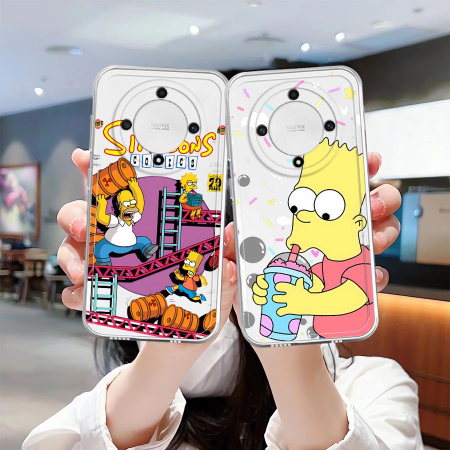 Cartoon The S-simpsons Case for Honor X8b X8a X9a X7b 90 Lite X8 X9b Soft Phone Cover