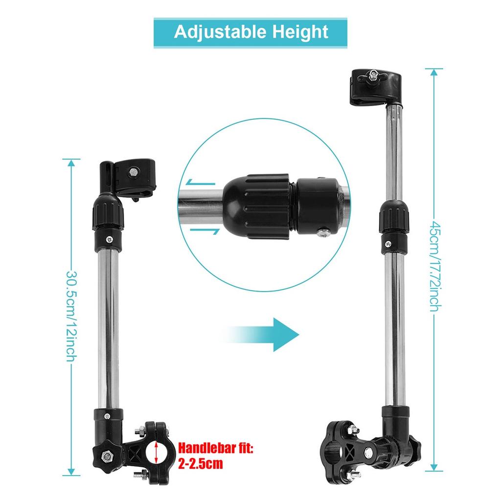 Umbrella Retractable Holder Stainless Steel  Baby Stroller MBC Umbrella Stand Pram Retractable Umbrella Holder