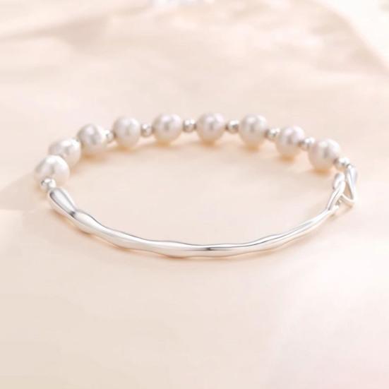 Женский браслет из искусственного жемчуга, гладкие бусины, полубраслет, полубраслет, звено, пэчворк, наручные украшения для выпускного вечера, ежедневные подарки