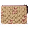 Gucci Клатч-кошелек GG Supreme из канваса со змеиной вышивкой и кожаной отделкой для унисекс на каждый день