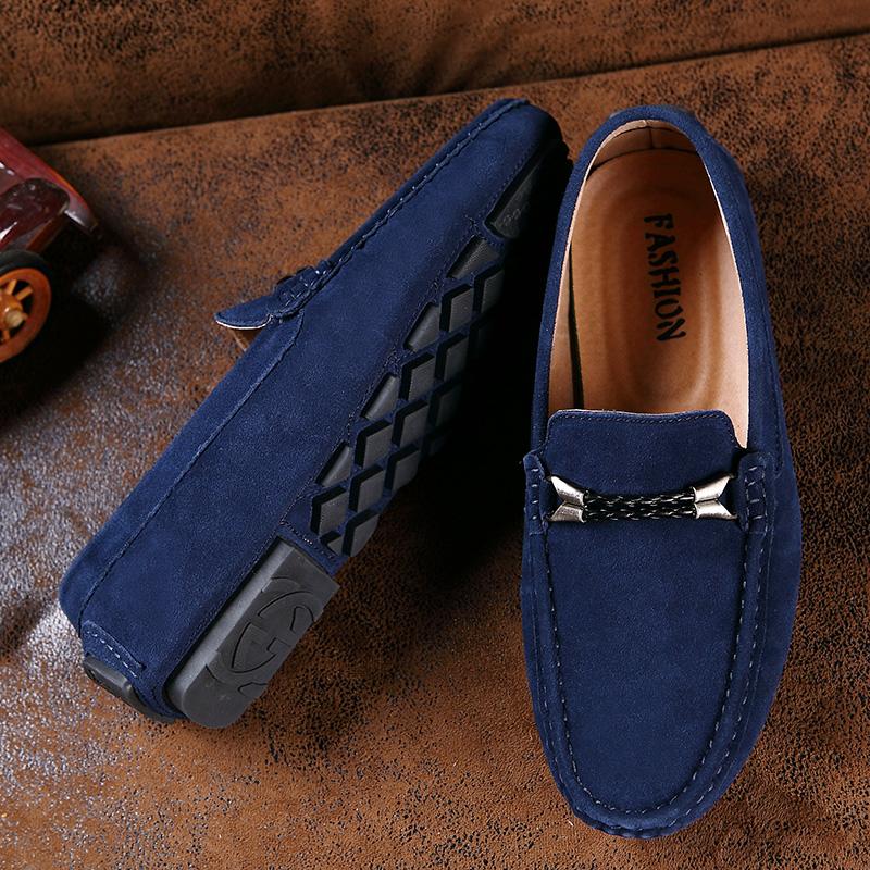 Модная мужская повседневная обувь Модная замшевая обувь Мужская обувь ручной работы из натуральной кожи Мужские мокасины Мокасины Слипоны на плоской подошве Легкая обувь для отдыха и прогулок