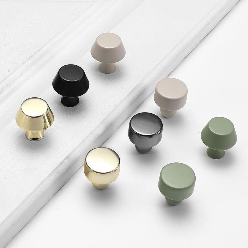 High-end Colorful Single-hole Mini Small Aluminum Alloy Handle Cabinet Drawers Knob Furniture Wardrobe Bedside Table Pull