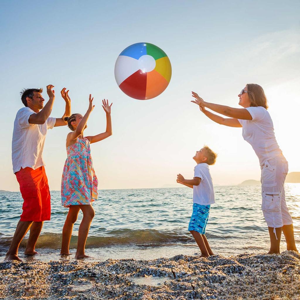 Colorful Water-Polo PVC Inflatable Beach Ball Kids Pool Party Toys Summer Water Fun Outdoor Activities Games