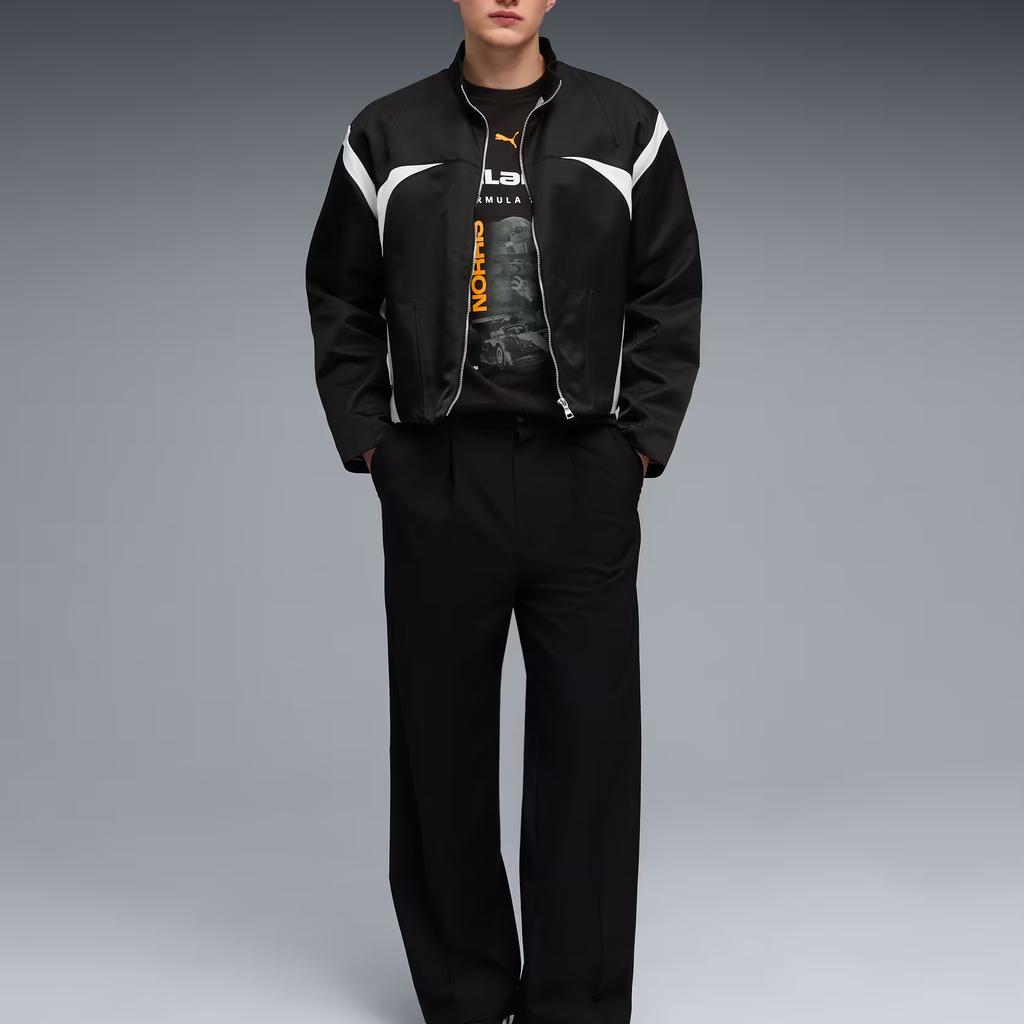 Puma X McLaren Норрис Круглый вырез Вязаная футболка с коротким рукавом Мужские Топы 637451-01