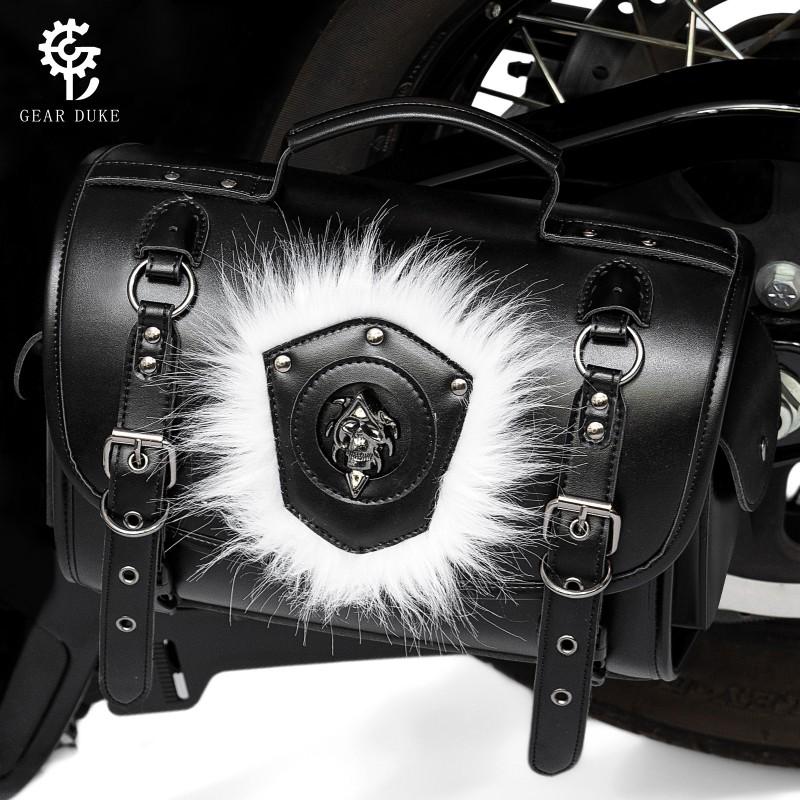 Motorcycle Side Mount Storage Bag Touring Riders Universal Fit Bike Saddlebag Accessory FBG577BK