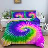 Rainbow Printing Bedding Set Colorful Stripe Duvet Cover Set Soft,Comfortable And Breathable King Queen Size Bedclothes Set 3Pcs
